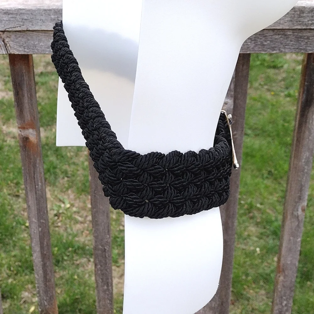 Boho Mixed Metal Braided Wide Belt